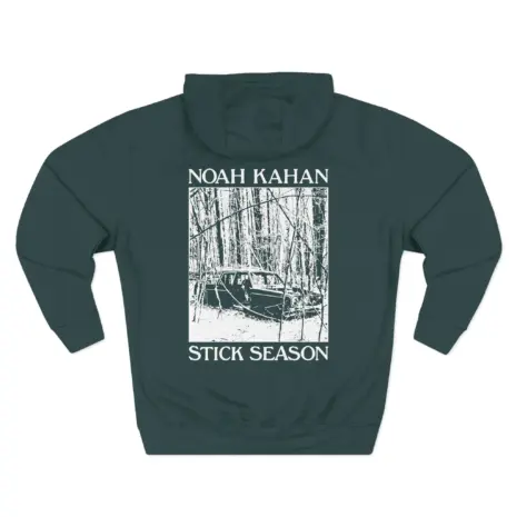 Noah-Kahan-Stick-Season-Blue-Spruce-Three-Panel-Fleece-Hoodie-6 Noah Kahan Stick Season Blue Spruce Three-Panel Fleece Hoodie