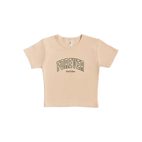 Noah Kahan foreverbaby_tee_front Noah Kahan Forever Cropped Fitted RibTee
